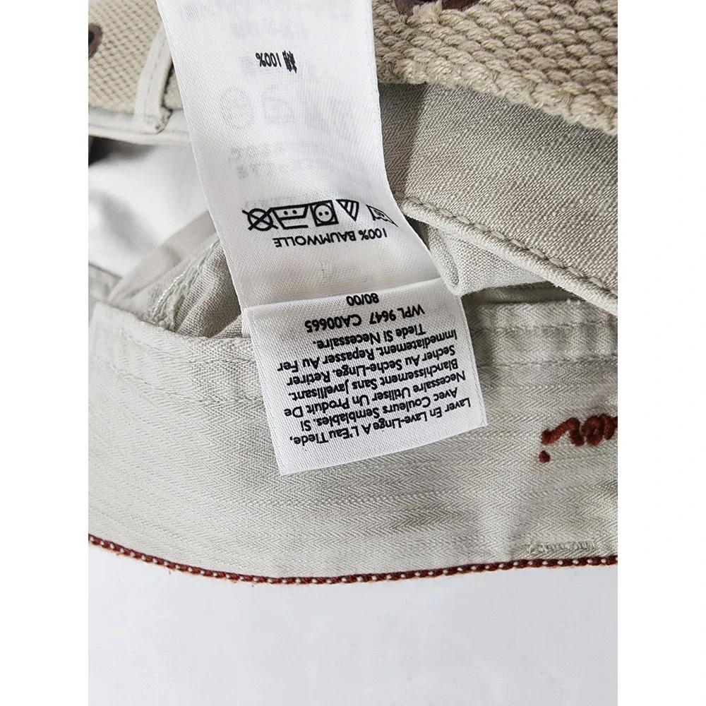 Eddie Bauer Khaki Cotton Button Front Belted Utility Mini Skirt Size 14